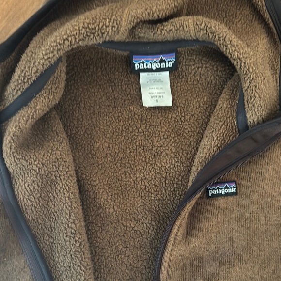 Patagonia Women’s S Brown Fleece Hooded Jacket - Picture 5 of 8